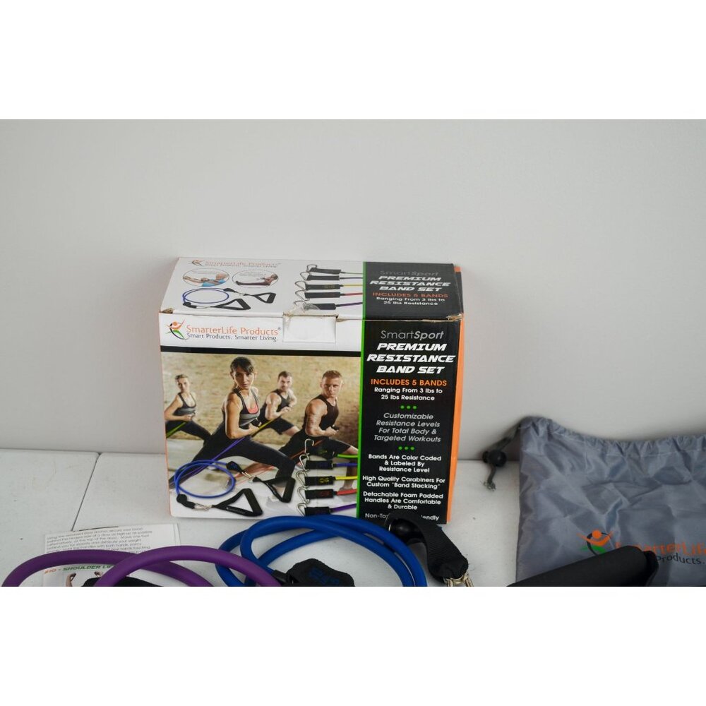 SmarterLife Products Premium Resistance Band Set of 5 New - Picture 2 of 5